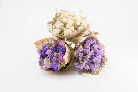 A small bouquet of dried flowersの写真素材