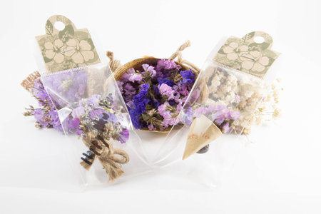 A small bouquet of dried flowersの写真素材