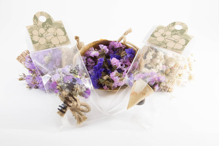 A small bouquet of dried flowersの写真素材