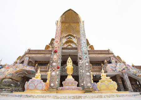Buddha sculpture in Thai templeの写真素材
