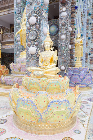 Buddha sculpture in Thai templeの写真素材