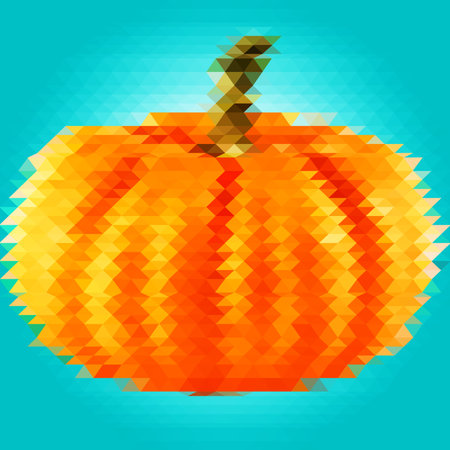 Pumpkin in the style of mosaic. Vector, EPS 10のイラスト素材