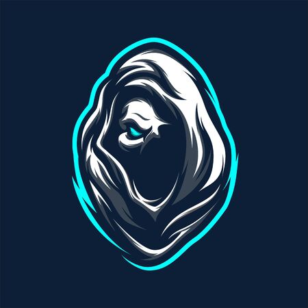 ASSASSIN WARRIOR MASCOT LOGO GAMING VECTOR ILLUSTRATIONのイラスト素材