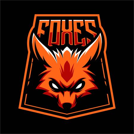 FOX SHIELD LOGO MASCOTのイラスト素材