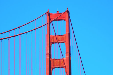 Zoom Golden Gate Bridge from Fort Point, San Francisco #3の写真素材
