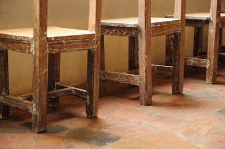 old fashio wooden chair backgroundの写真素材