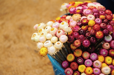 flower paper in the basketの写真素材
