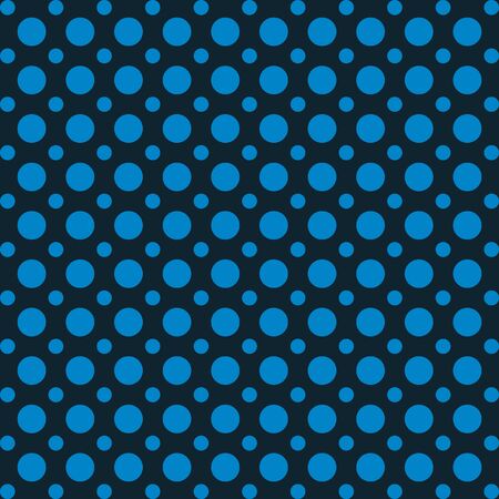 Seamless pattern of blue dots in blackのイラスト素材