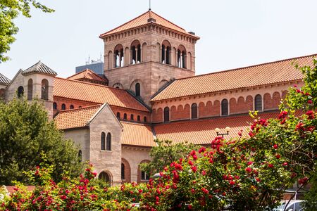 Panoramic view on Seoul Cathedral Anglican Church of Korea. Jung-gu, Seoul, South Korea, Asia.の写真素材