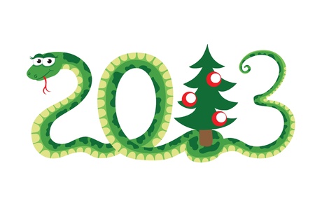 snake as symbol of new yearのイラスト素材