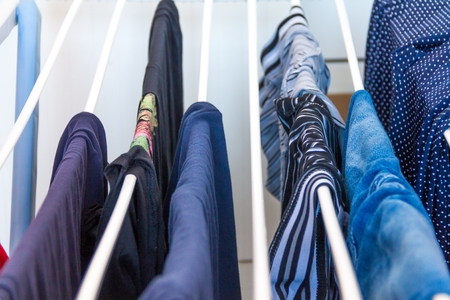 drying clothes on dryingの写真素材