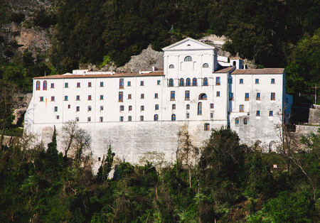 old Church on a rock, Church in the mountains, Church in Melfi, Italyのeditorial素材