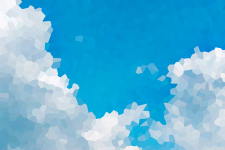 White clouds on the sky, beautiful mosaic background ,beautiful blue sky mosaicの写真素材