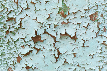old cracked green wood table, green wood backgroundの写真素材