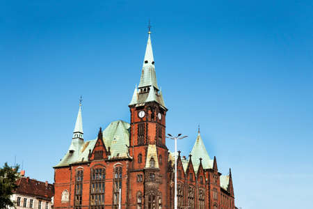 Old brick church in Wroclaw. The ancient architecture of the cityの写真素材