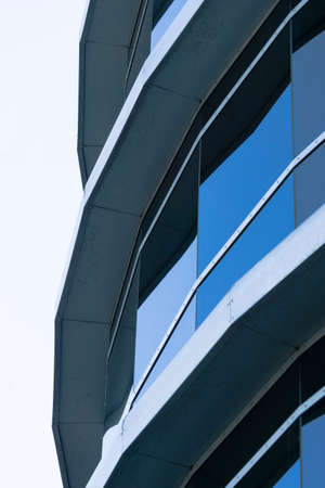 Modern office building, glass facade and windowsの写真素材