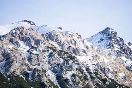 Panoramic view of summer landscape in the Alps mountainsの写真素材
