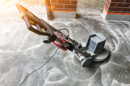 Concrete floor grinding machine, concrete floor Repairの写真素材
