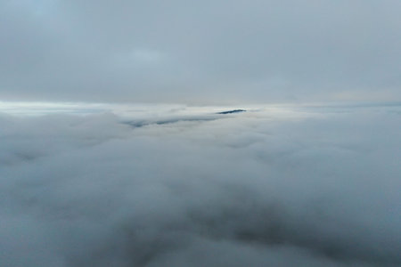 The black clouds top view between the clouds