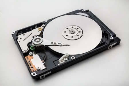 Hard drive HDD isolated on white backgroundの写真素材