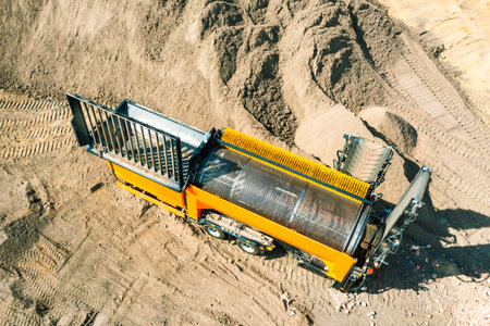 land cleaning by mechanical means, special equipment for calibration and sand cleaning