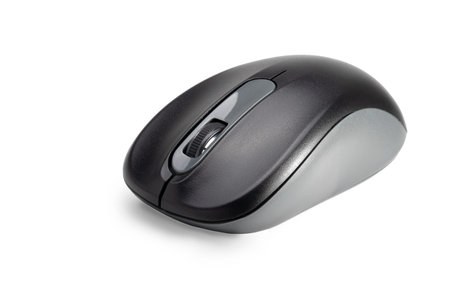 wireless computer mouse on white isolated background