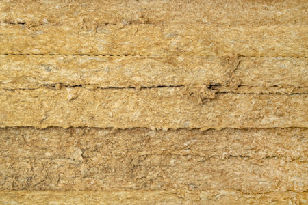 Insulation mineral wool, close-up of insulating material, insulationの写真素材