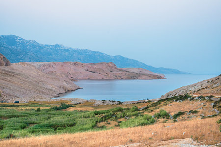 Rocky coastal landscape scene on the ocean.の写真素材