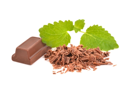 Milk chocolate isolated on white.の写真素材