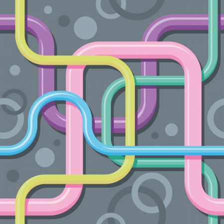 Seamless color texture - interlacing wires on gray backgroundのイラスト素材