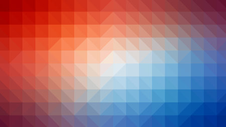 Abstract background consisting of colored triangles, red and blue shades
