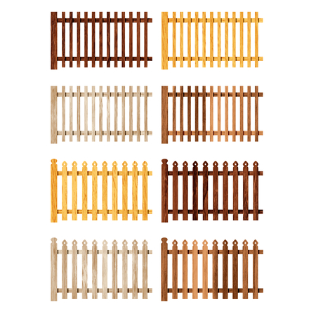 Eight sections of the fence, vector illustrationのイラスト素材
