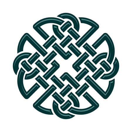 Celtic Dara knot, symbol of strength. isolated on whiteのイラスト素材