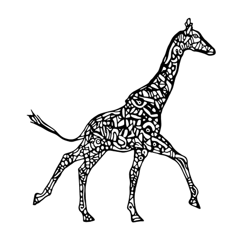 Running giraffeのイラスト素材