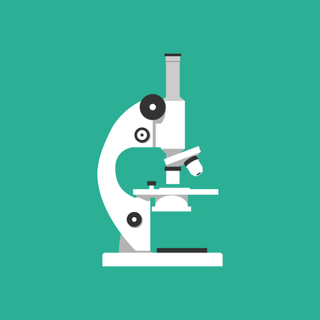 Simple white microscopeのイラスト素材