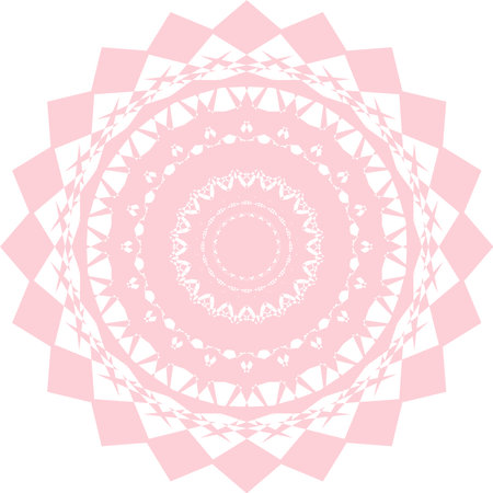 Template for laser cutting, paper cutting, plotter cutting, printing. Round line pattern. Flower like mandala cutout design. Isolated on white background, vector, illustration, EPS10のイラスト素材