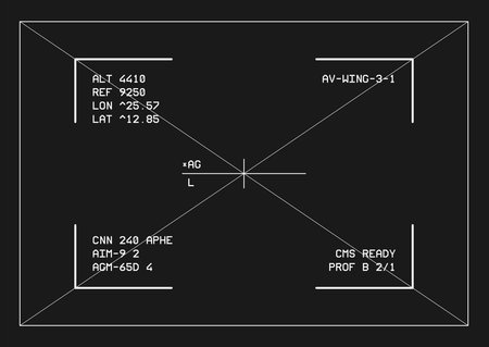 Vector illustration of the interface of a fictional combat UAV with a thermal imager. Modern UCAV...