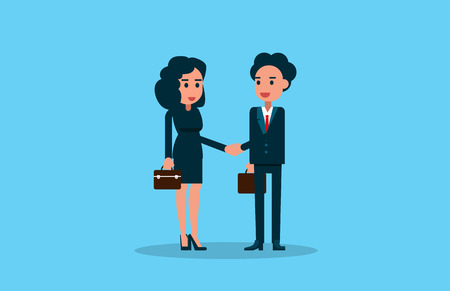 Two Business people shaking hands.のイラスト素材