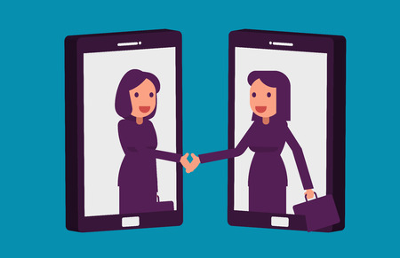 Business people and partnership agreement. Vector illustration business concept.のイラスト素材