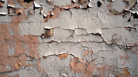 Old grey wall building backgroundの写真素材