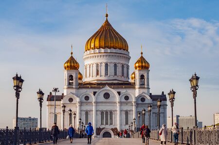 Cathedral of Christ the Saviour in Moscow, Russiaのeditorial素材