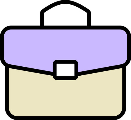 Briefcase icon on white background for graphic and web design.の写真素材