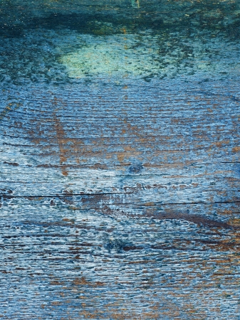 weathered blue green color old wood with scratches textureの写真素材