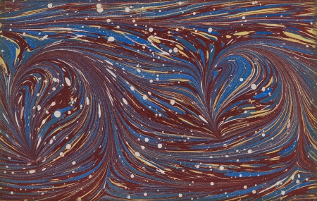 colorful streaks on old marbled paperの写真素材