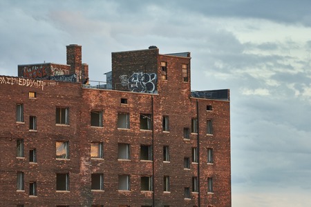 View at ruins in Downtown Detroit USAのeditorial素材