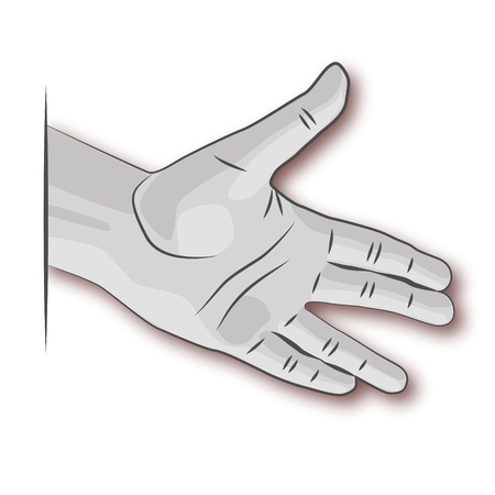 the open handのイラスト素材