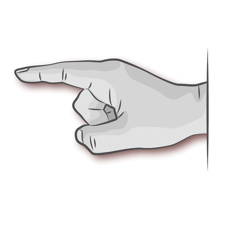 Hand and noticeのイラスト素材