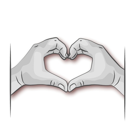 Hand and Heartのイラスト素材