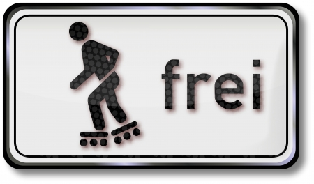 Traffic sign free skaterのイラスト素材