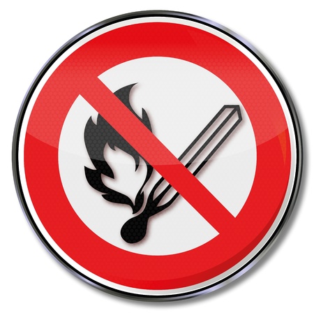 Prohibition signs prohibited fireのイラスト素材